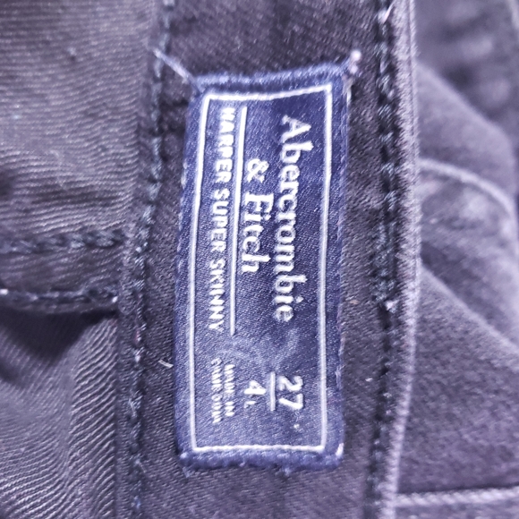 Abercrombie & Fitch Black Super Skinny Denim distressed Jeans - Picture 6 of 11